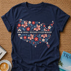 Floral USA T-shirt