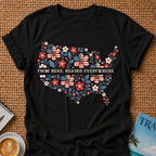 Floral USA T-shirt