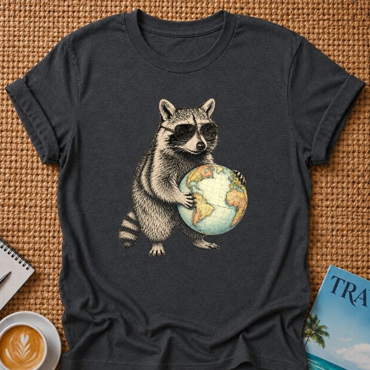 World Roaming Raccoon T-shirt