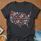 Floral USA T-shirt