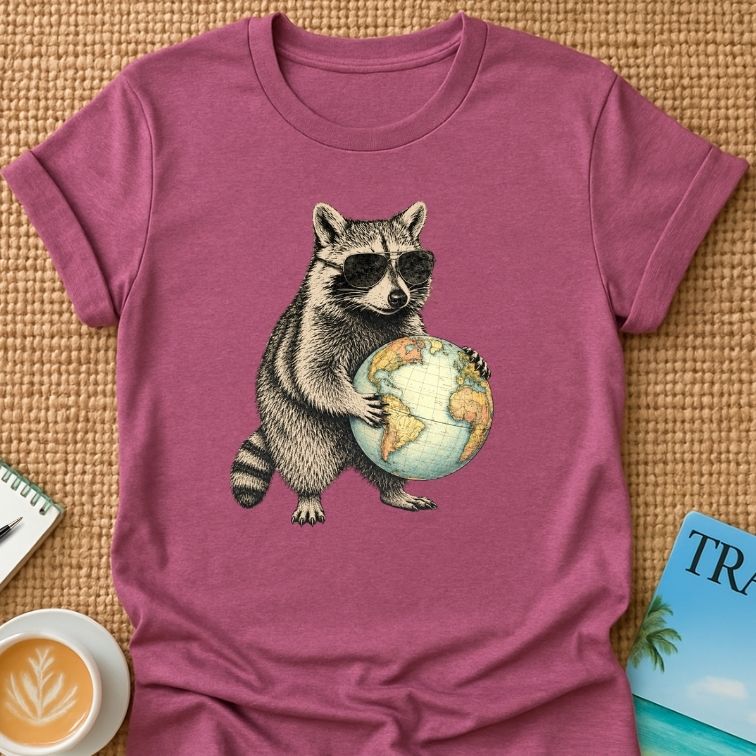 World Roaming Raccoon T-shirt