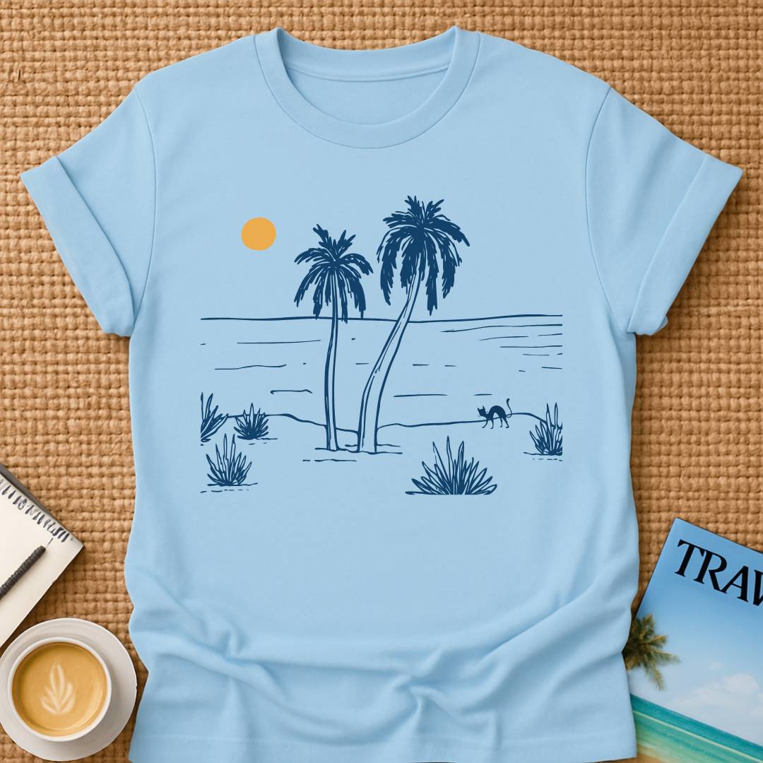 A Cat On The Beach T-shirt