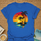 Sunset Faux Embroidery T-shirt